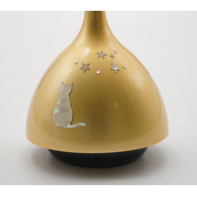 ふるさと納税 高岡市 【高岡銅器】エコー　螺鈿猫　金色 |  | 01