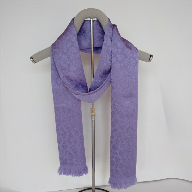 【ふるさと納税】丹後ちりめん　シルク・ストール（バイオレット） ファッション ストール アクセサリー シルク ちりめん 贈答 バイオレット 贈り物 敬老の日 母の日 父の日 記念日 ギフト プレゼント ふるさと納税シルクストール ふるさと納税 ストール