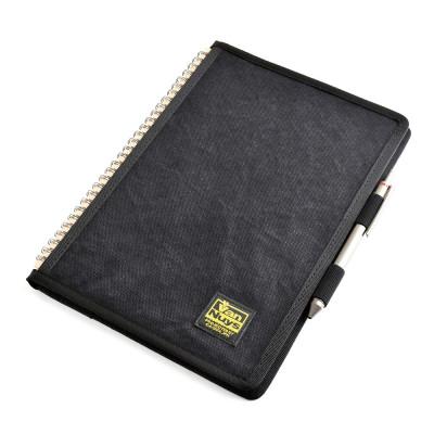 ふるさと納税 松茂町 VanNuys リングを交わせるリングノートカバー/B5 Ver.2 (バイオウォッシュブラック)