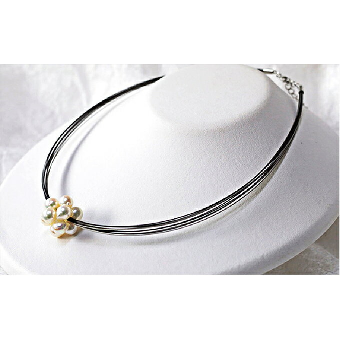 【ふるさと納税】若狭パール 艶々あこや真珠 編み込みボールペンダントL ファッション アクセサリー ネックレス