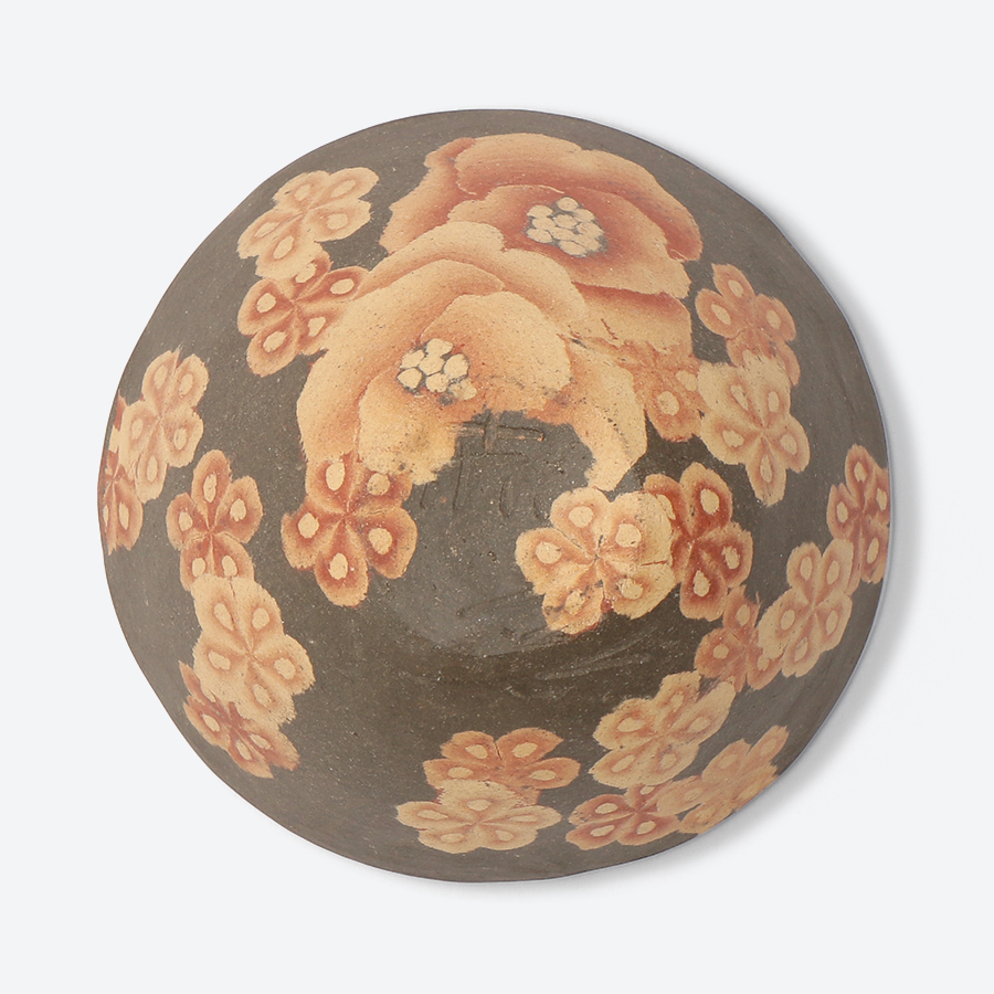 ＜伊藤赤水＞五代赤水　無名異練上花紋酒ワン（限定1点）