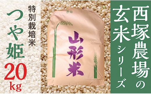 
                  【令和8年産予約】特別栽培米 つや姫 玄米 20kg 1袋
                