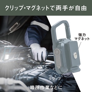 musashi COB-WL006GB 充電式スーパーフラッシュライト6W[グレイッシュブルー]《 ムサシ 充電式 LED スーパーフラッシュライト ライト 防水 アウトドア 防犯 災害 》【2400