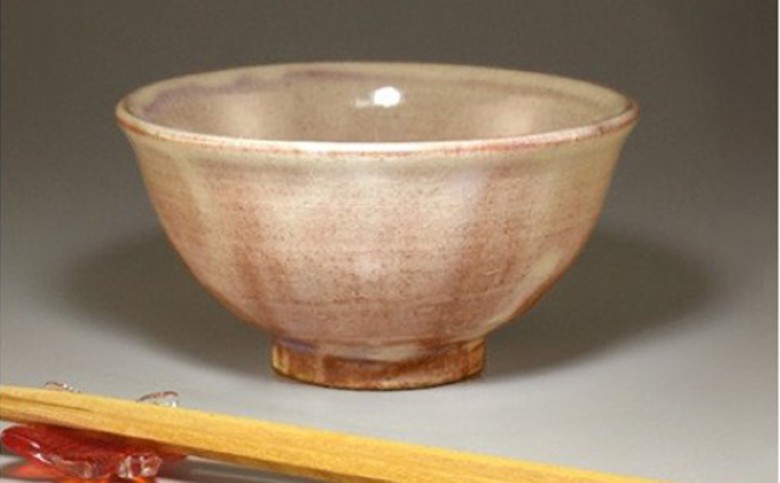 萩焼　ごはん茶碗（粉引）　｜hg000340