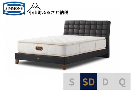 ベッド【シモンズ】セミダブルベッド バーゼリア SC/6.5GVピロートッププレミアム AA21221 ブラック