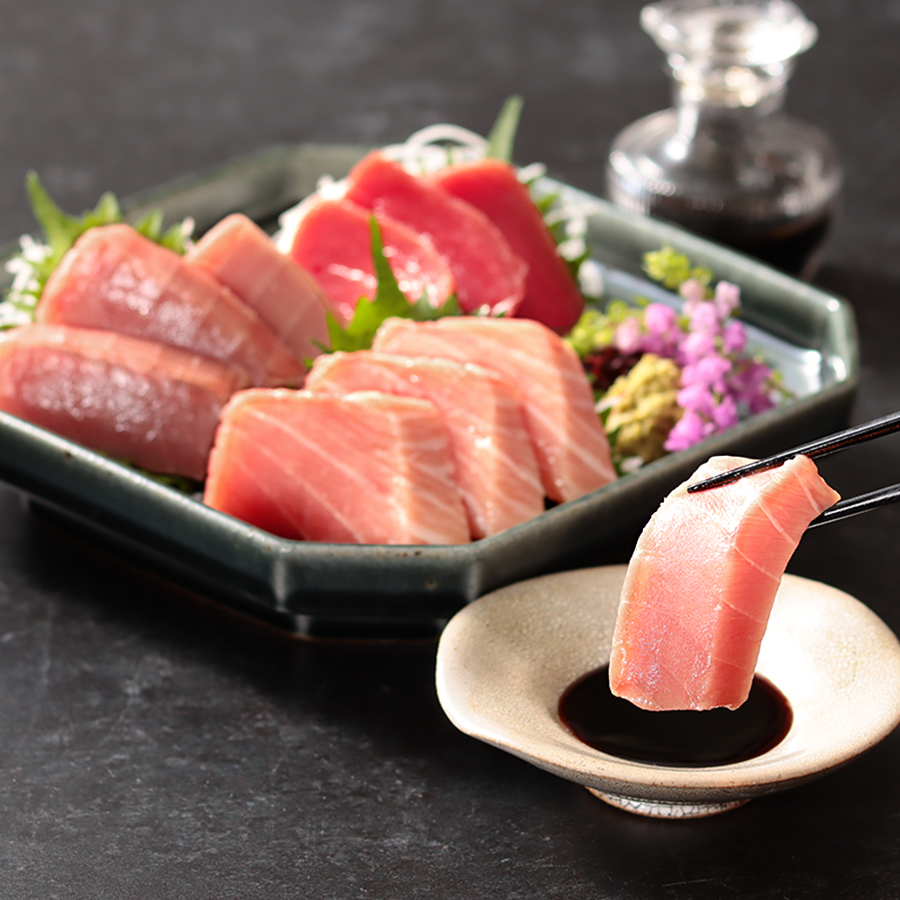 ＜川魚問屋丸三商店＞天然「本まぐろ」赤身・大トロ・中とろセット各200g（計600g）