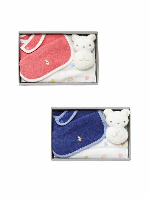【ファミリア】スタイとマスコット、ミニハンカチセット（トリコ） ファミリア familiar 子ども服 ベビー服 ベビー用品 スタイ ヨダレカケ マスコット ハンカチ 出産準備《23017-16》