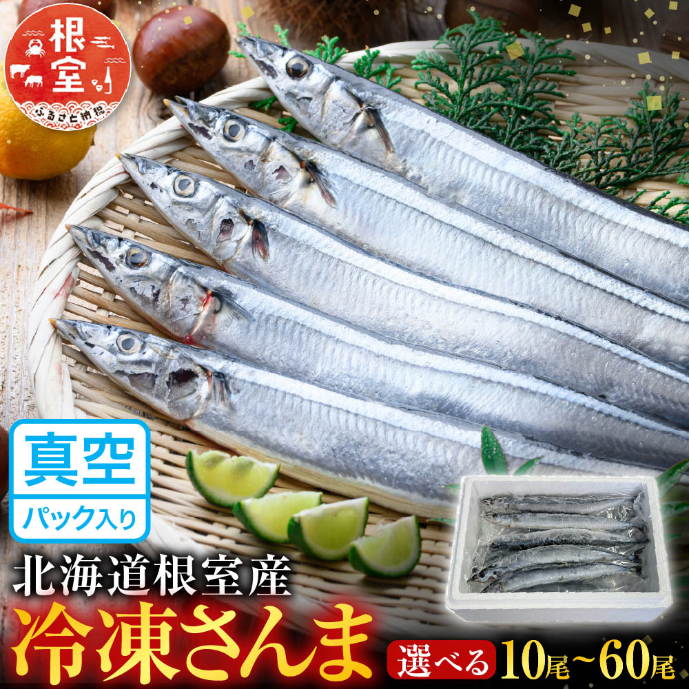 【ふるさと納税】 [北海道根室産] 冷凍さんま 10 尾 〜 60 尾 選べる さかな サカナ 魚 サンマ 秋刀魚 お取り寄せ グルメ 海鮮 北海道 根室市 ふるさと納税