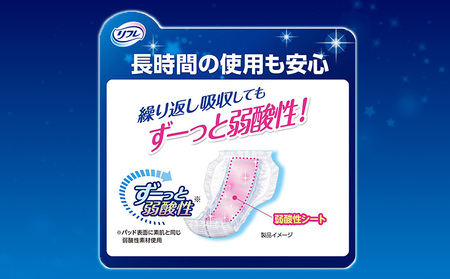 リフレ お肌のことを考えた １枚で一晩中安心パッド ４回吸収 42枚×２パック 