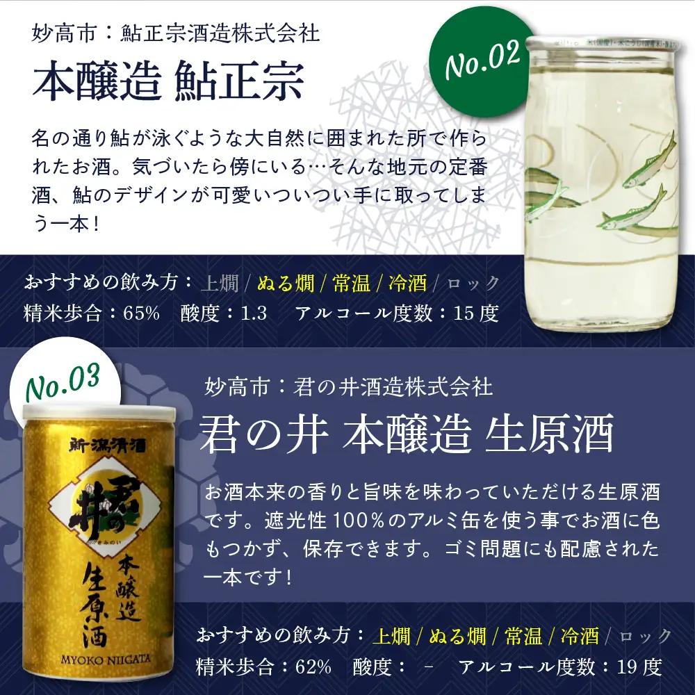 新潟県妙高飲み比べカップ酒セット(妙高エリア)   詰め合わせ