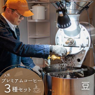 ふるさと納税 村上市 自家焙煎コーヒー豆【豆】LC5-1　人気プレミアムコーヒーセット200g×3種　1105004