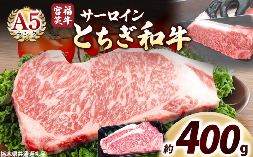宮福笑牛(とちぎ和牛) A5 サーロインステーキ 200g×2枚｜数量限定 黒毛 和牛 牛肉 国産牛 国産 ブランド牛 お肉 切り落とし サシ 霜降り 甘い ステーキ すき焼き しゃぶしゃぶ 焼肉 切落し 上品 アレンジ 美味しい 料理 主婦 とちぎ  栃木県 矢板市