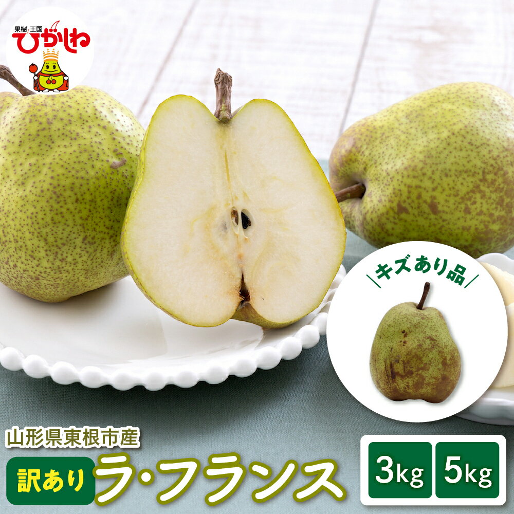 【ふるさと納税】【 2025年産 先行予約 】 訳あり ラ・フランス 家庭用 ( 選べる : 3kg / 5kg )/ ラフランス 西洋梨 洋なし 洋ナシ 洋梨 果物 くだもの フルーツ 秋 旬 傷 規格外 産地直送 ご当地 特産品 お取り寄せグルメ 東北 山形 山形県 東根市