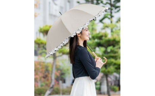 
                  ロサブラン 《選べる25色》【日傘】ミドル フリル【55cm】 | 100％ 完全遮光 晴雨兼用 Rose blanc 傘 カサ uvカット 遮光 遮熱 涼感 紫外線対策 1級遮光 ファッション レディース メンズ ファッション おしゃれ 小物 ギフト プレゼント
                