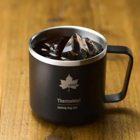 TW 真空断熱 マグカップ BK 330ml 保冷・保温対応のマグカップ 81286181【1745350】