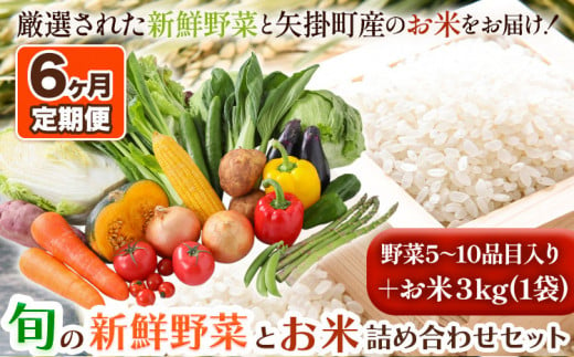 【6ヶ月定期便】旬の新鮮野菜とお米詰め合わせセット 青空市きらり 《お申込み月の翌月から出荷開始》 野菜 米 矢掛町 野菜 米 トマト 野菜 米  野菜 米 野菜 米 野菜 米 野菜 米---osy_cakrystei_24_90500_mo6num_s---