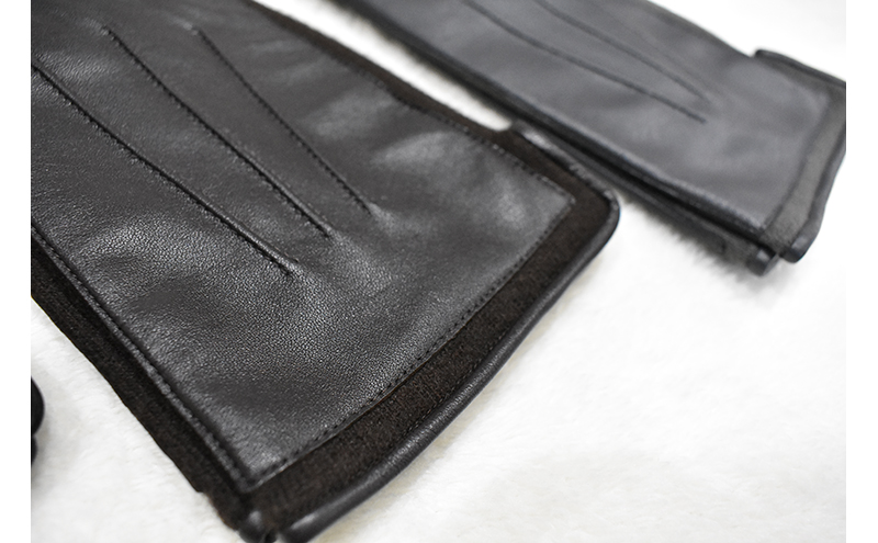 カシミヤ100％　メンズグローブ　ブラウン