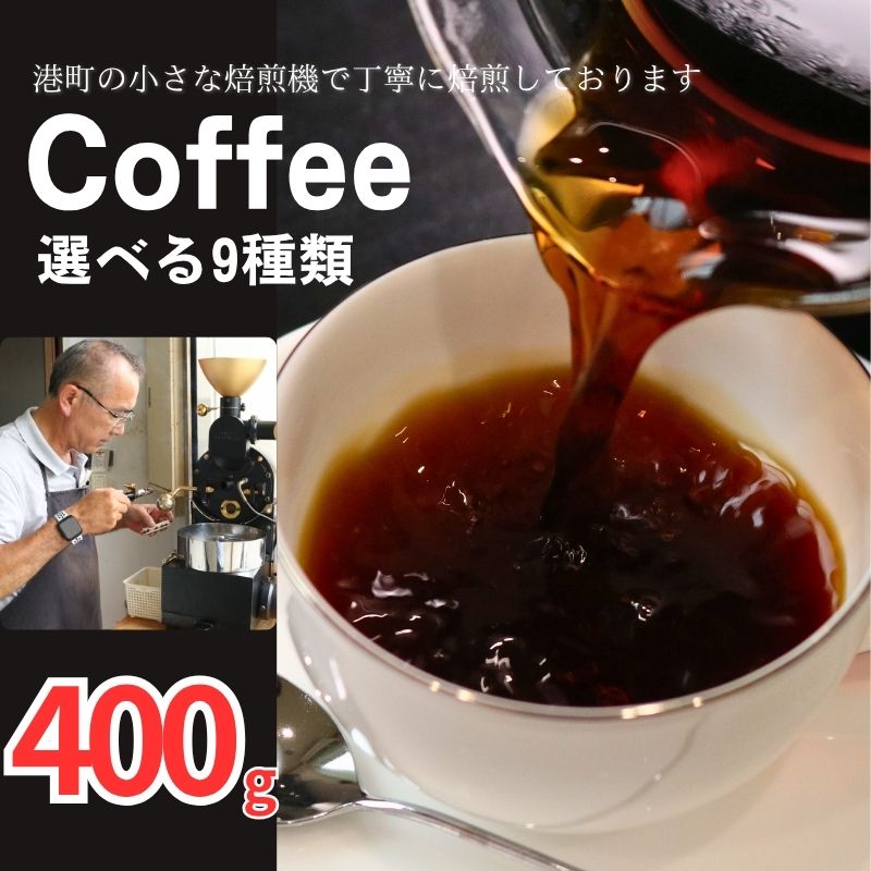 【ふるさと納税】 コーヒー 400g 【選べる種類】 グアテマラ コロンビア モカ ホンジュラス キリマンジャロ リッチブレンド 　マンデリン ブラジルサントス スペシャルブレンド 粉 自家焙煎 コーヒー焙煎 飲み比べ ギフト お取り寄せ ふるさと納税 千葉県 銚子市 ティピカ
