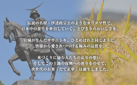 ＜定期便4回・毎月発送＞ 令和7年 だて正夢 いしのまき産米 精米 40kg 10kg×4回
