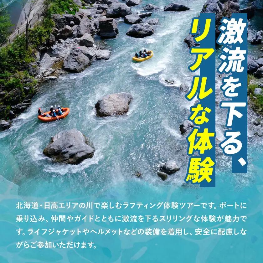 激流 ラフティング体験ツアー 半日コース 1名様 参加対象：中学生以上《30日以内に出荷予定(土日祝除く)》北海道 日高町 旅行 家族旅行 ラフティング アクティビティ