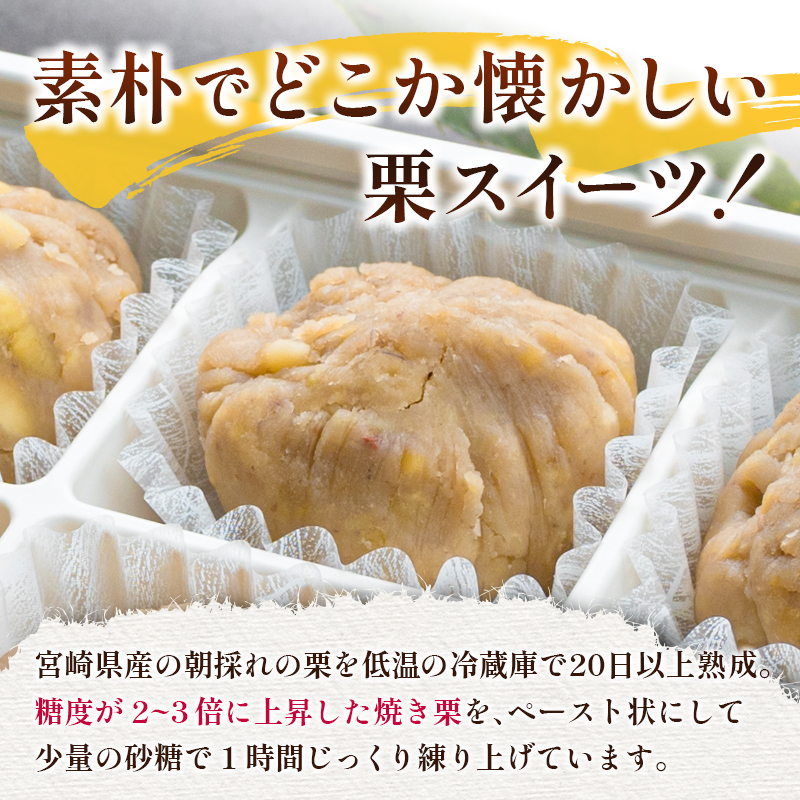 ＜2026年出荷!!＞宮崎県産 低温熟成栗100%［栗きんとん］計12個 おやつ 甘い お取り寄せ 先行予約【B619-26】