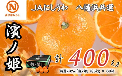 特選みかん「濱ノ姫」計400kg(約5kg×80箱)＜H08-81＞【1510459】