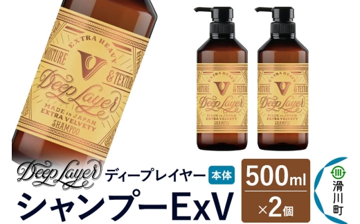 DeepLayer ディープレイヤー シャンプー ExV 500mL×2個 [まとまり パサつき なめらか 手触り スルスル髪 ふんわり 細毛 軟毛 ダメージ毛 ブリーチ毛]