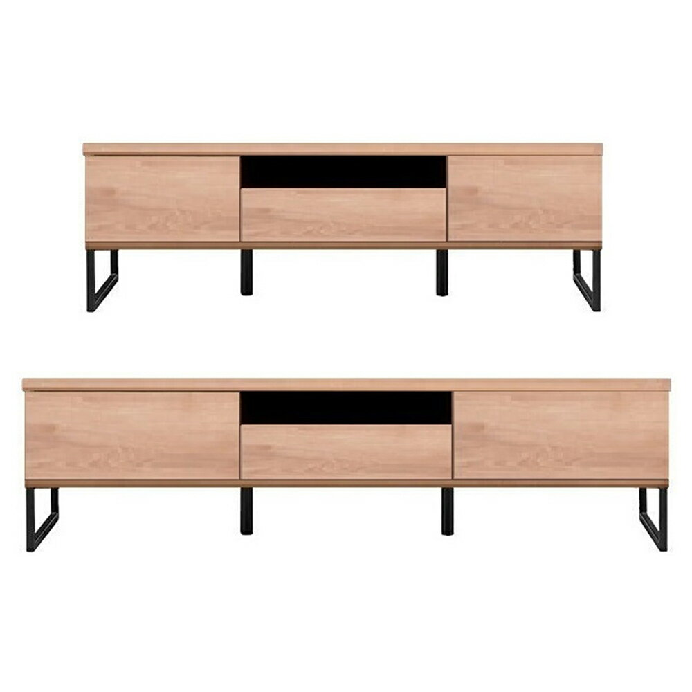 【ふるさと納税】＜選べるカラー＞リモーネ 180 TVボード NA・GJ テレビ台 引出し 収納 強化紙 強化ガラス（スモークグレー） ブラック スチール脚 フルオープン三段レール 木目調 家具 インテリア 福岡県 柳川市 送料無料