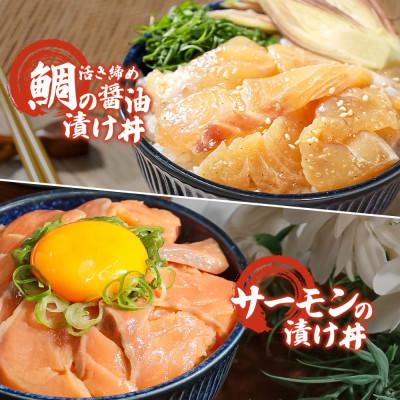 ふるさと納税 土佐市 【訳あり】海鮮漬け丼(タイ12P・サーモン8P)セット |  | 01