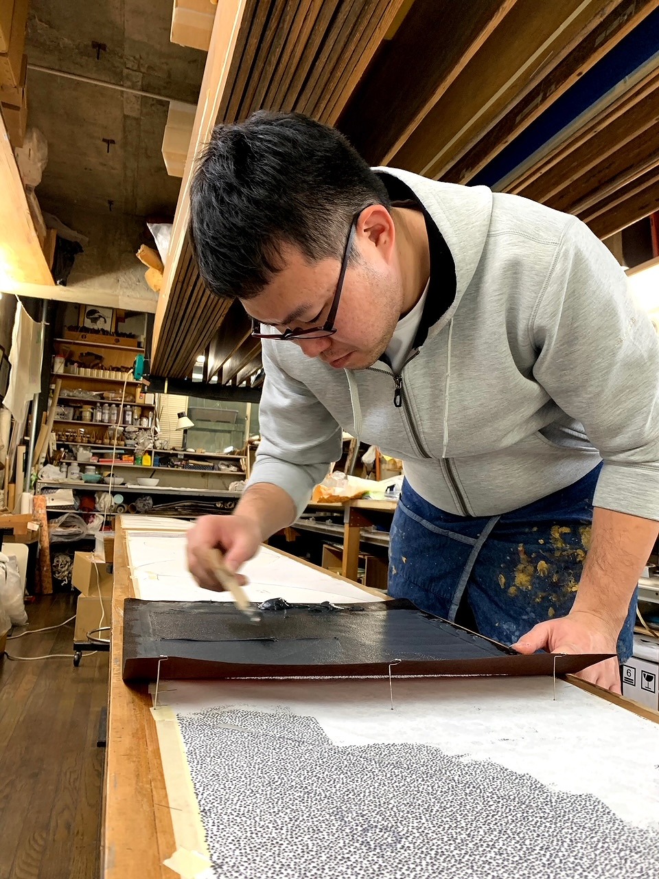 千和多染工オリジナル　江戸小紋柄ランチョンマット（色・柄：おまかせ）