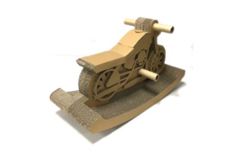 r05-E3007 「バイク木馬」段ボール ダンボール 遊具 組立て おもちゃ ギフト プレゼント 運動 工作 遊び