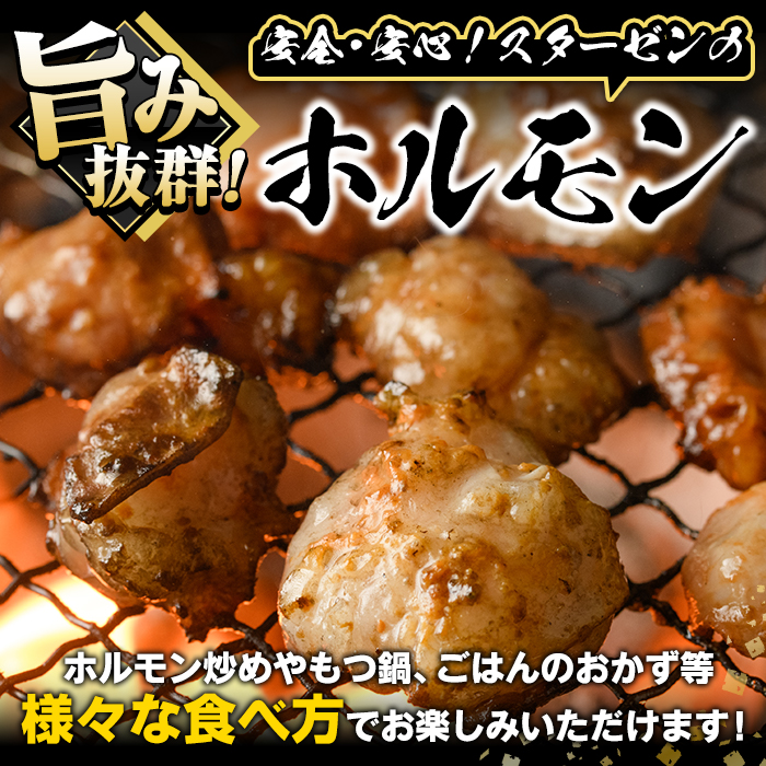 ＼テレビで紹介されました！／国産！牛×豚ホルモン食べ比べ4種セット(合計2.2kg)  阿久根市 国産 特産品 小腸 味付 パック 詰め合わせ 詰合せ 炒め物 鍋 モツ おかず お弁当 小分け 個包装