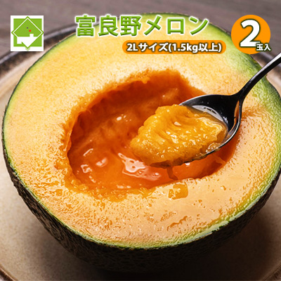 【数量限定！】北海道 富良野メロン 2Lサイズ 2玉 計3kg以上 メロン フルーツ 果物