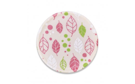 友禅和紙コースター スプリングリーフ ピンク　タツクラフト