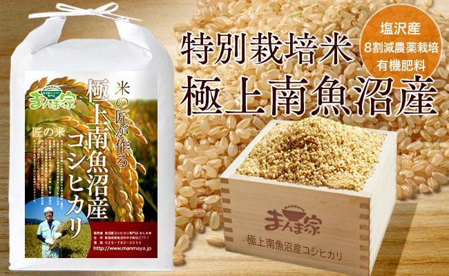 【令和7年産新米予約】特別栽培米「極上南魚沼産コシヒカリ」（有機肥料、8割減農薬栽培）玄米5ｋｇ【2025年9月中旬より順次発送予定】