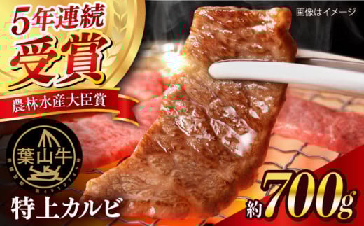 【数量限定】 葉山牛 特上カルビ 焼肉用 計約700g（約350g×2pc） 焼肉 やきにく 焼き肉 牛肉 かるび カルビ バーベキュー 和牛 ブランド 絶品 高級 極上 人気 おすすめ オススメ 葉山牛 神奈川県 横須賀市 冷凍【ヨコスカマルシェ・koshikiya（株）】 [AKGO006]