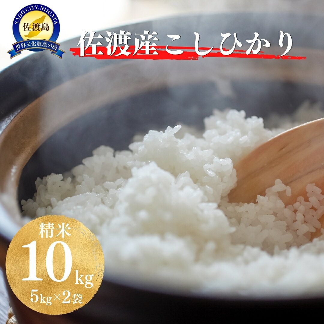 【ふるさと納税】【すぐ発送！令和7年産】佐渡地区産コシヒカリ 精米10kg（5kg×2袋）単一原料米 産地指定米195978-0003