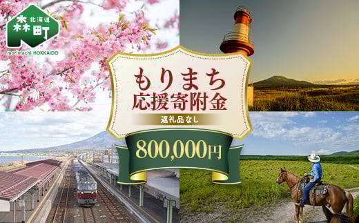 【返礼品なし】北海道森町 もりまち応援寄附金 800,000円 ＜北海道森町＞ 北海道 森町 mr1-0281