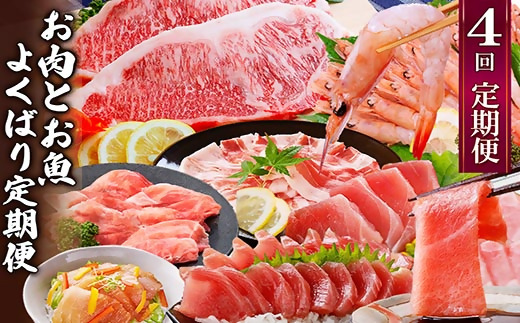 定期便4回配送　お肉とお魚のよくばり定期便　EE0−0001【配送不可地域：離島】【1538802】