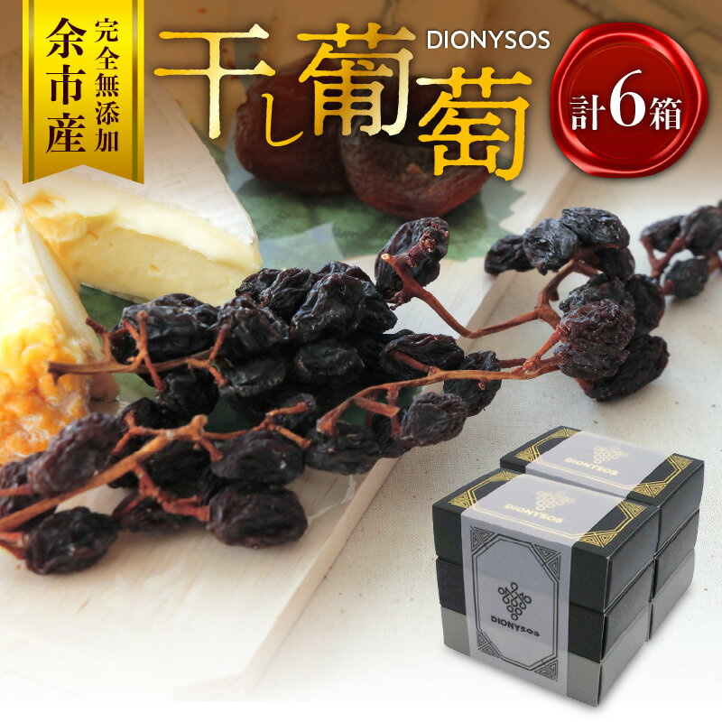 【ふるさと納税】【ギフトボックス】余市産 完全無添加 干し葡萄 DIONYSOS 2種 6箱セット レーズン セレクトワイン 旅路 ナイアガラ ソムリエ手作り 低温乾燥 天然酵素 完全無添加 北海道 余市町 送料無料