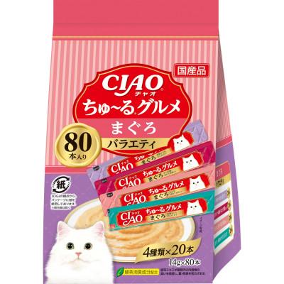 ふるさと納税 静岡市 いなば　猫・CIAOちゅ〜るグルメ　まぐろバラエティ　(14g×80本)×6袋