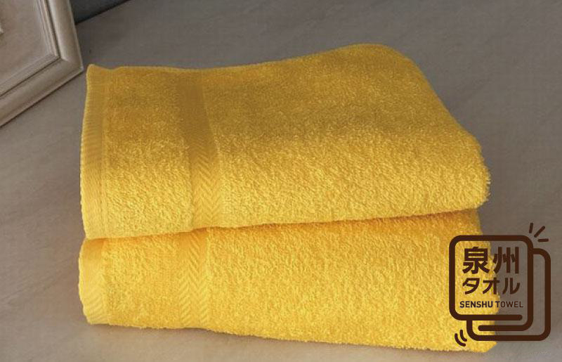 ＪＯＹフェイスタオル 2枚（サフロンイエロー) 薄手 泉州タオル【泉州タオル 国産 吸水 普段使い 無地 シンプル 日用品 家族 ファミリー】