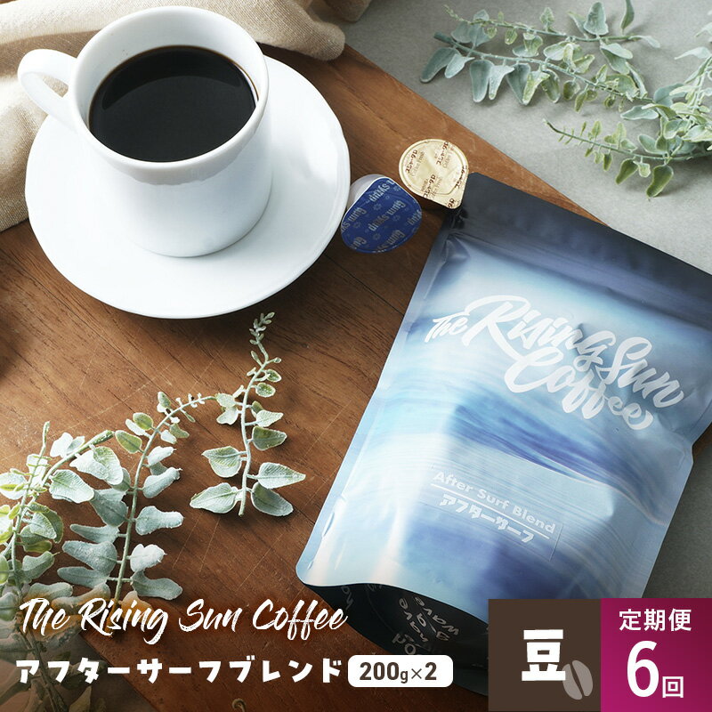 【ふるさと納税】アフターサーフブレンド200g×2セット 豆 定期便6回 コーヒー 珈琲 オリジナル ブレンド SUNNY 坂口憲二 九十九里町 千葉県