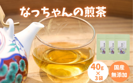 なっちゃんの煎茶40g入り×3袋セット / 和歌山 田辺市 健康 お茶 和風 煎茶 釜炒り茶 ティーバッグ 番茶【ntc010-1】