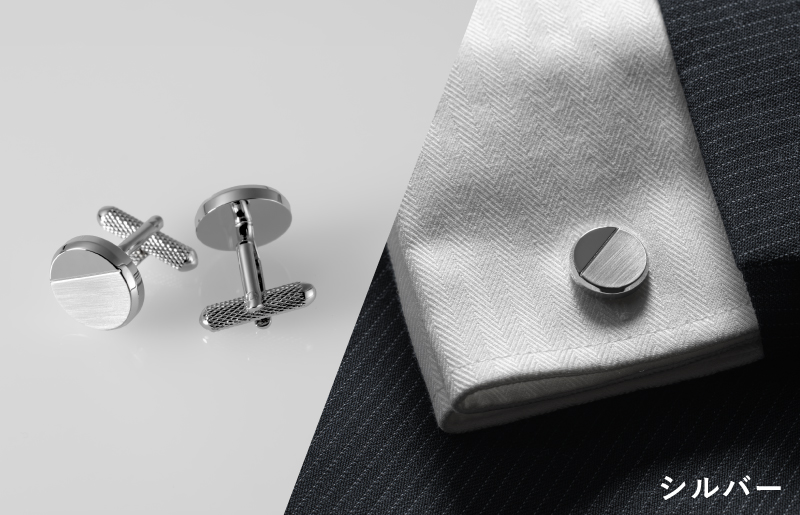 エッジラインカフス ラウンド シルバー（代用ロジウムメッキ） G3866