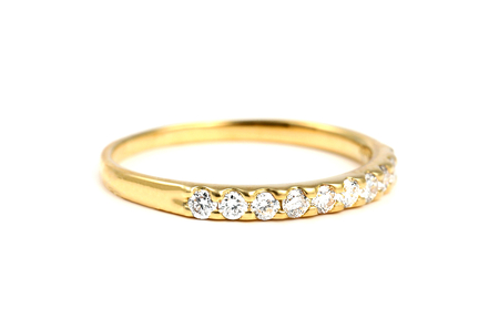 ピンキー　エタニティリング　0.18CT　Ｒ3996DI-Y　イエローゴールド【サイズ：1号～9号（0.5号刻み対応可）】