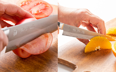 TBS「ララLIFE」で紹介されました(R5.5)　H55-33 関虎徹 V金10号 三徳＆ペティ 包丁2本セット【飛騨・美濃すぐれもの認定品】（安田刃物）