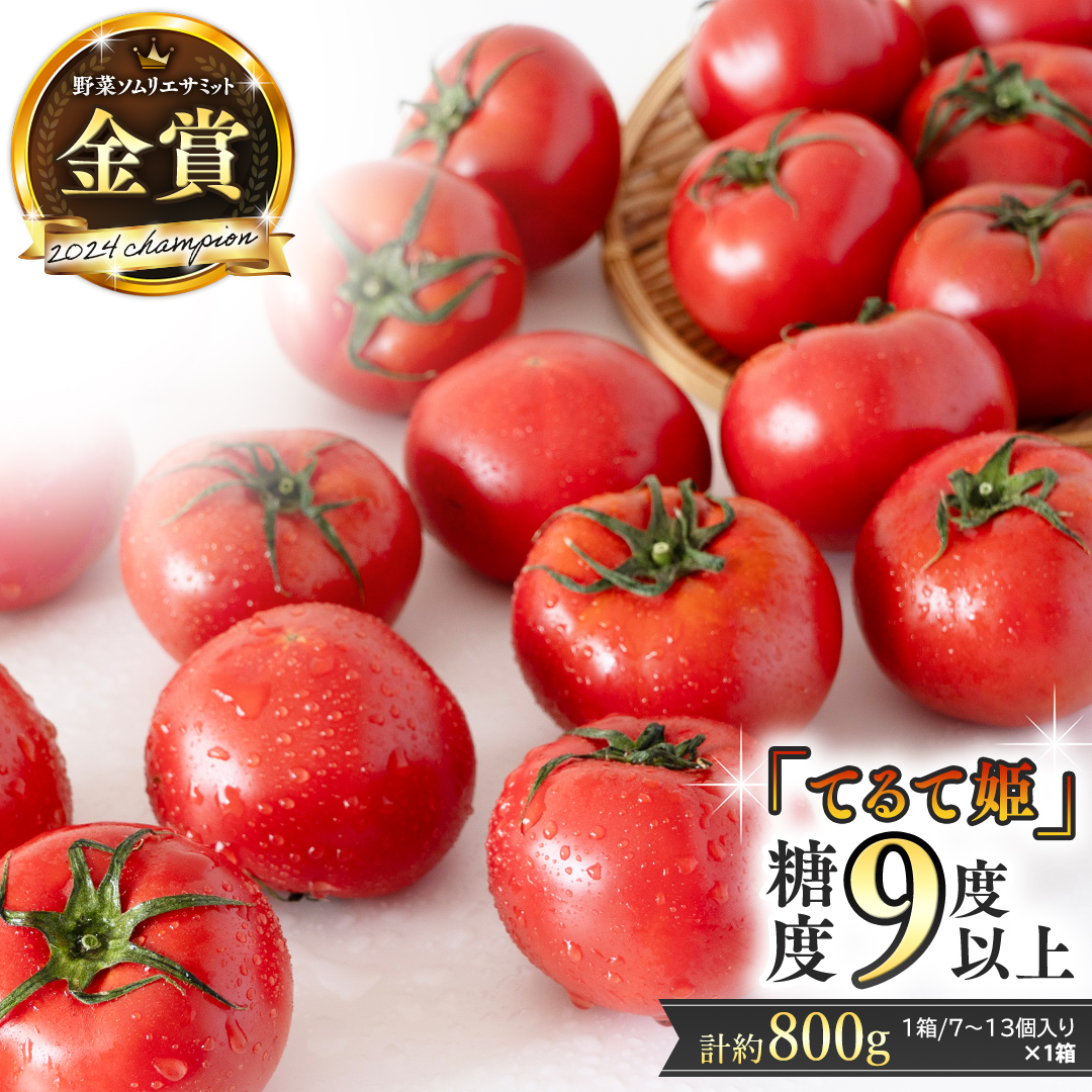 【コシヒカリ1kg付】《 テレビで紹介 》【 2026年収穫分 先行予約 】 糖度9度以上 スーパーフルーツトマト てるて姫 小箱 約800g × 1箱 【7〜13玉/1箱】 フルーツトマト ブランドトマト 野菜 ギフト 贈答 青空レストラン アド街ック天国 グッドモーニング 黄金のワンスプーン [BC065sa]