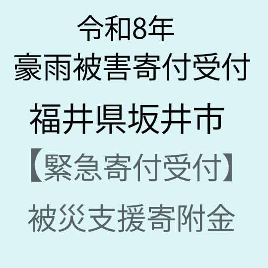 【ふるさと納税】【令和8年福井県豪雨被害災害支援緊急寄附受付】福井県坂井市災害応援寄附金（返礼品はありません）