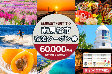 南房総市宿泊施設で利用できる感謝券 6,000pt×10枚 mi0023-0003 旅行 チケット 関東 千葉 旅行券 宿泊券 リゾート 宿泊 海 サーフィン 自然 観光 あわび 海鮮 伊勢海老 海老 海産物 フルーツ 野菜 温泉 民宿 旅館 ホテル ギフト